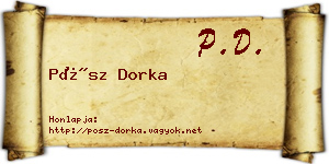 Pósz Dorka névjegykártya